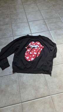 Womens The Rolling Stones  Lightweight Crewneck Sweatshirt Graphic XL
